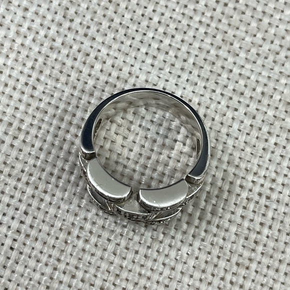 Bold Vintage 925 DQ CZ Statement Ring Size ~5.5 - Picture 15 of 15